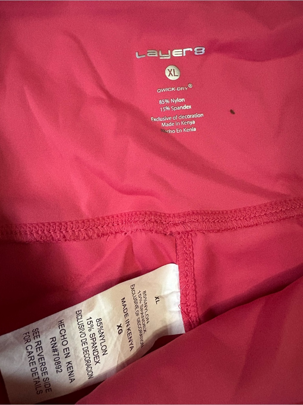 Layer 8 Bright Pink Active Leggings